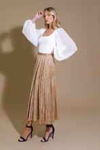 Load image into Gallery viewer, EASE MY MIND VELVET MIDI SKIRT
