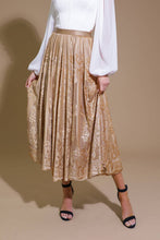 Load image into Gallery viewer, EASE MY MIND VELVET MIDI SKIRT
