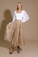 Load image into Gallery viewer, EASE MY MIND VELVET MIDI SKIRT
