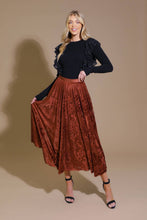 Load image into Gallery viewer, EASE MY MIND VELVET MIDI SKIRT
