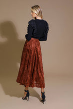 Load image into Gallery viewer, EASE MY MIND VELVET MIDI SKIRT
