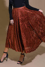 Load image into Gallery viewer, EASE MY MIND VELVET MIDI SKIRT

