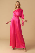 Load image into Gallery viewer, DOWN MEMORY LANE WOVEN SATIN JUMPSUIT
