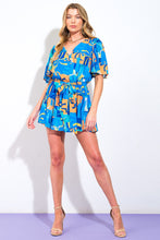 Load image into Gallery viewer, BIMINI PERIWINKLE WOVEN ROMPER
