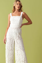 Load image into Gallery viewer, IT'S ALL BEEN DONE WOVEN LACE JUMPSUIT
