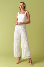 Load image into Gallery viewer, IT'S ALL BEEN DONE WOVEN LACE JUMPSUIT
