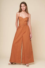 Load image into Gallery viewer, ELEVATED ICON BROWN WOVEN JUMPSUIT

