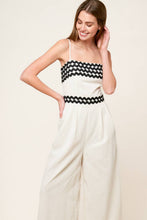 Load image into Gallery viewer, MEET AT THE PIER CREAM WOVEN JUMPSUIT

