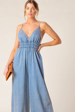 Load image into Gallery viewer, CAN'T CONVINCE ME ACID BLUE DENIM JUNPSUIT
