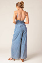 Load image into Gallery viewer, CAN'T CONVINCE ME ACID BLUE DENIM JUNPSUIT
