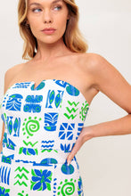 Load image into Gallery viewer, TELL ME WHITE BLUE WOVEN ROMPER
