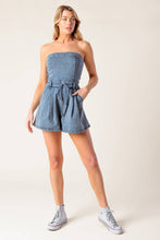 Load image into Gallery viewer, A BAR SONG DENIM ROMPER
