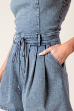 Load image into Gallery viewer, A BAR SONG DENIM ROMPER
