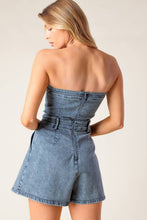 Load image into Gallery viewer, A BAR SONG DENIM ROMPER
