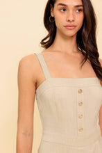 Load image into Gallery viewer, TREND ALERT KHAKI WOVEN ROMPER
