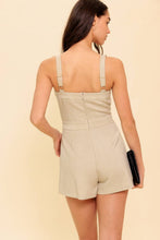 Load image into Gallery viewer, TREND ALERT KHAKI WOVEN ROMPER

