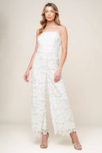 Load image into Gallery viewer, JUST ENOUGH OFF WHITE WOVEN LACE JUMPSUIT
