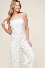 Load image into Gallery viewer, JUST ENOUGH OFF WHITE WOVEN LACE JUMPSUIT
