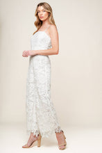 Load image into Gallery viewer, JUST ENOUGH OFF WHITE WOVEN LACE JUMPSUIT
