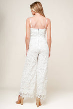 Load image into Gallery viewer, JUST ENOUGH OFF WHITE WOVEN LACE JUMPSUIT
