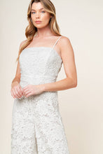 Load image into Gallery viewer, JUST ENOUGH OFF WHITE WOVEN LACE JUMPSUIT
