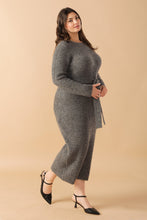 Load image into Gallery viewer, BE GOOD TO ME SWEATER MIDI DRESS
