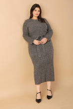 Load image into Gallery viewer, BE GOOD TO ME SWEATER MIDI DRESS
