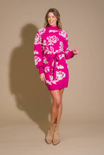 Load image into Gallery viewer, HEART ON DISPLAY SWEATER MINI DRESS
