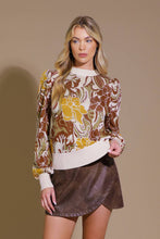 Load image into Gallery viewer, KEEPING TABS JACQUARD PULLOVER SWEATER TOP
