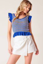 Load image into Gallery viewer, OUT WEST BLUE SWEATER KNIT TOP
