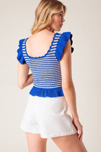 Load image into Gallery viewer, OUT WEST BLUE SWEATER KNIT TOP
