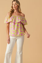 Load image into Gallery viewer, FIND ME UNDER THE PALMS WOVEN TOP

