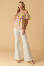 Load image into Gallery viewer, FIND ME UNDER THE PALMS WOVEN TOP
