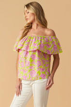 Load image into Gallery viewer, FIND ME UNDER THE PALMS WOVEN TOP
