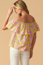 Load image into Gallery viewer, FIND ME UNDER THE PALMS WOVEN TOP
