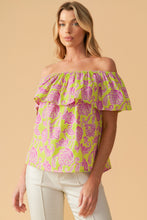 Load image into Gallery viewer, FIND ME UNDER THE PALMS WOVEN TOP
