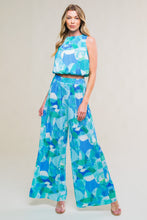 Load image into Gallery viewer, MARITIME MUSE WOVEN PLISSE TOP AND PANT SET
