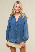 Load image into Gallery viewer, MUSING ABOUT YOU DENIM TOP
