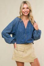 Load image into Gallery viewer, MUSING ABOUT YOU DENIM TOP
