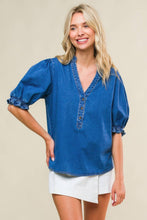 Load image into Gallery viewer, CLOSER TO YOU DENIM TOP
