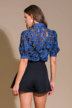 Load image into Gallery viewer, DANCE WITH ME DENIM JACQUARD TOP
