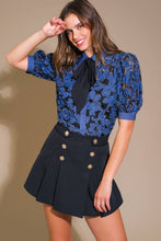 Load image into Gallery viewer, DANCE WITH ME DENIM JACQUARD TOP
