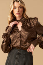 Load image into Gallery viewer, THE ART OF BALANCE WOVEN SATIN TOP
