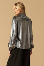 Load image into Gallery viewer, FLIRTY VIBES FOIL COATED TOP
