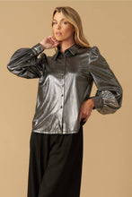 Load image into Gallery viewer, FLIRTY VIBES FOIL COATED TOP
