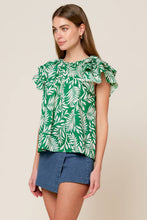 Load image into Gallery viewer, ROAMING AROUND GREEN WOVEN TOP
