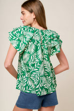 Load image into Gallery viewer, ROAMING AROUND GREEN WOVEN TOP
