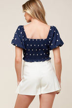 Load image into Gallery viewer, BEBE ALERT NAVY WOVEN TOP
