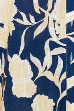 Load image into Gallery viewer, SLOW MORNINGS NAVY WOVEN TOP AND SHORTS SET
