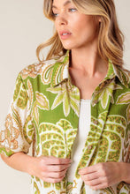 Load image into Gallery viewer, DISTANT ECHOES GREEN WOVEN SHIRT

